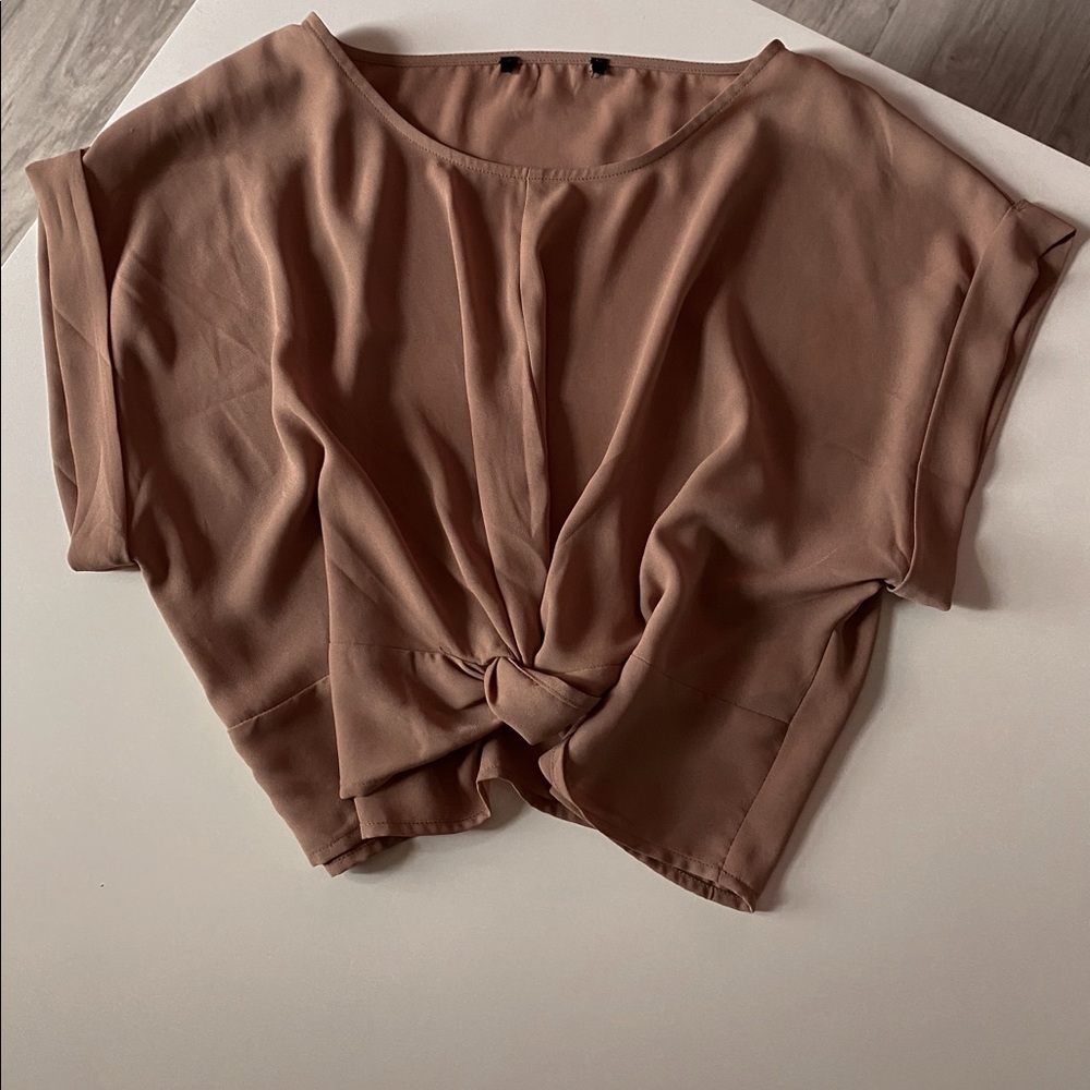 Light Brown Crop Top.